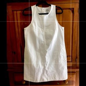 J.Crew White Denim Sleeveless Dress. Size 10.
